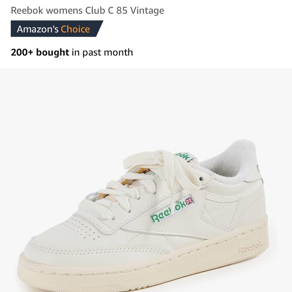LIKE NEW Reebok women’s club c 85 vintage- size 9